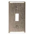 Hubbel Electric Raco Electrical Box Cover, 1 Gang, Rectangular, Galvanized Zinc, Toggle Switch 865